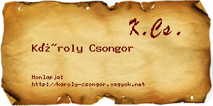 Károly Csongor névjegykártya